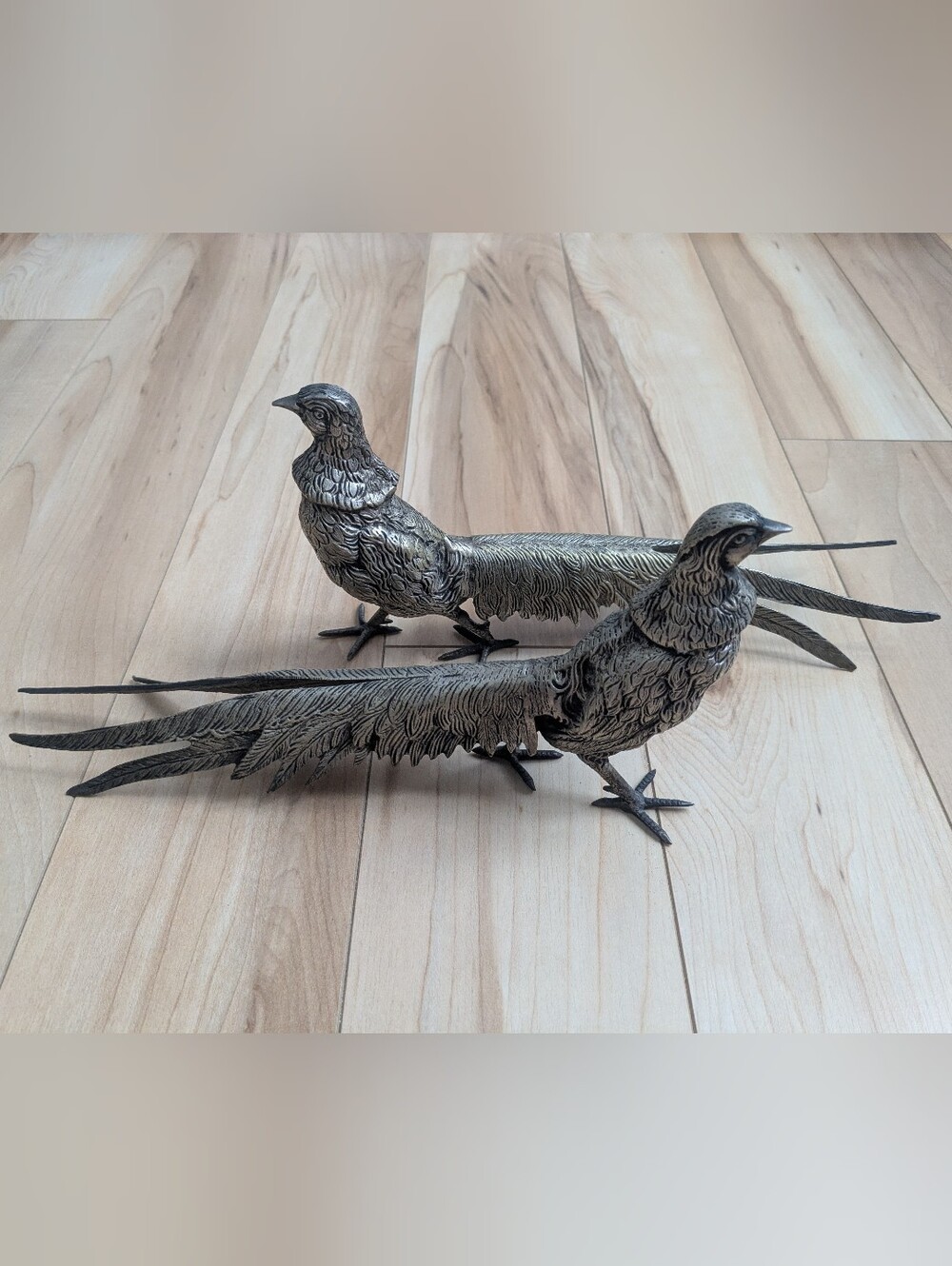 Vintage Italian brass Pheasants